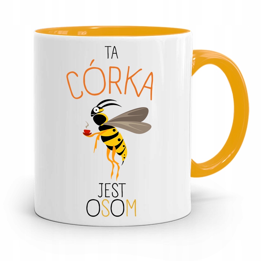 Kubek Żółty Prezent Dla Córki Ta Córka Jest Osom Z Nadrukiem Ze Zdjęciem