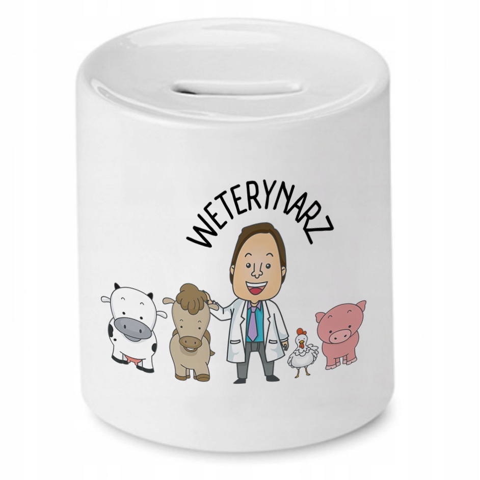 Skarbonka Dla Weterynarza Weterynarz Prezent Z Nadrukiem Ze Zdjęciem