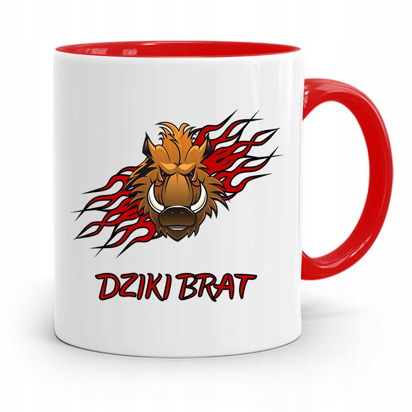 Kubek Czerwony Prezent Dla Brata Dziki Brat Z Nadrukiem Ze Zdjęciem