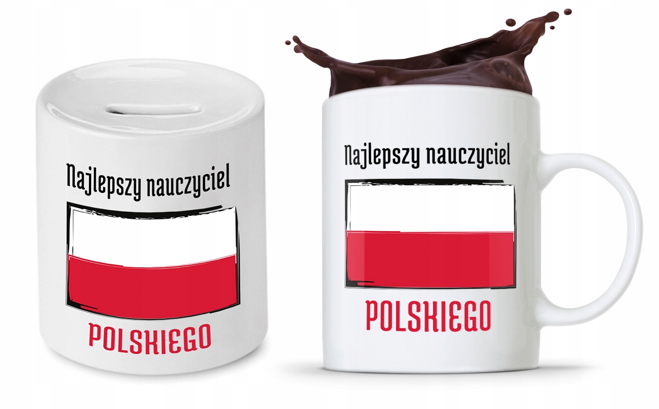 Zestaw Na Dzień Nauczyciela Kubek + Skarbonka Z Nadrukiem Ze Zdjęciem