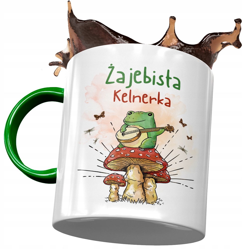 Kubek Zielony Dla Kelnerki Żajebista Kelnerka Z Nadrukiem Ze Zdjęciem