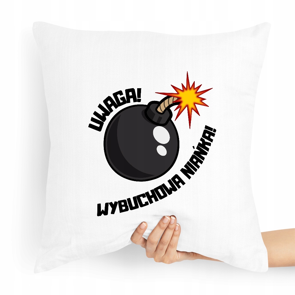 Prezent Poduszka Dla Niani Opiekunka Wybuchowa Z Nadrukiem Ze Zdjęciem