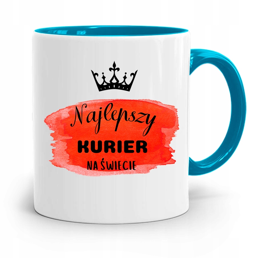 Kubek Błękitny Dla Kuriera Najlepszy Na Świecie Z Nadrukiem Ze Zdjęciem