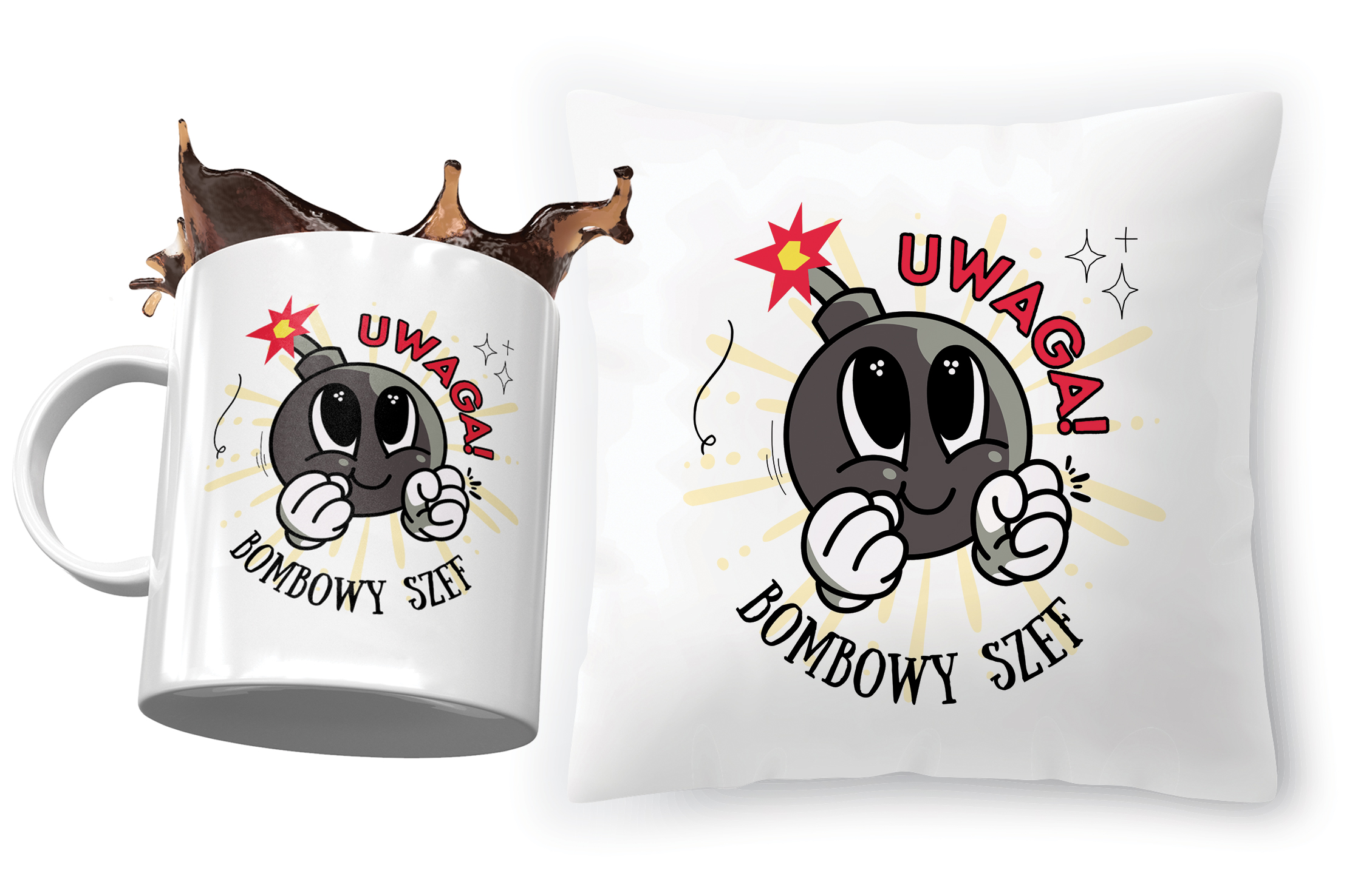 Dla Szefa Zestaw Poduszka + Kubek Na Prezent Z Nadrukiem Ze Zdjęciem