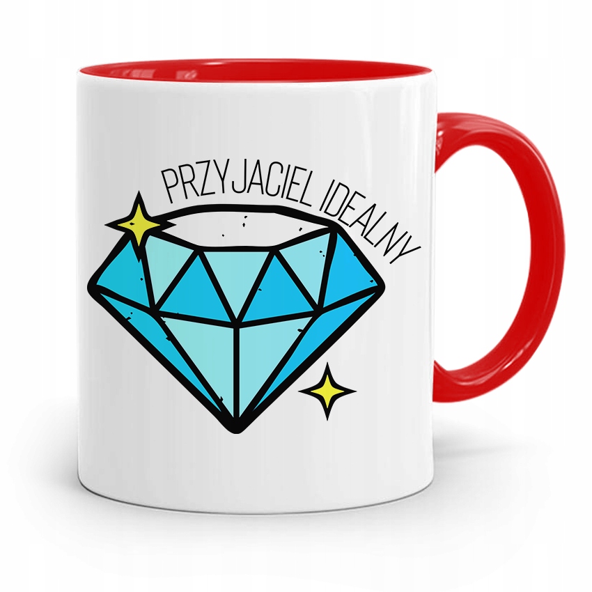 Kubek Czerwony Przyjaciela Przyjaciel Idealny Z Nadrukiem Ze Zdjęciem