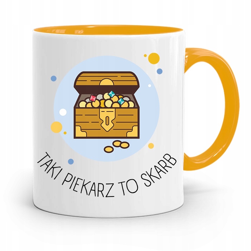 Kubek Żółty Dla Piekarza Taki Prezent To Skarb Z Nadrukiem Ze Zdjęciem