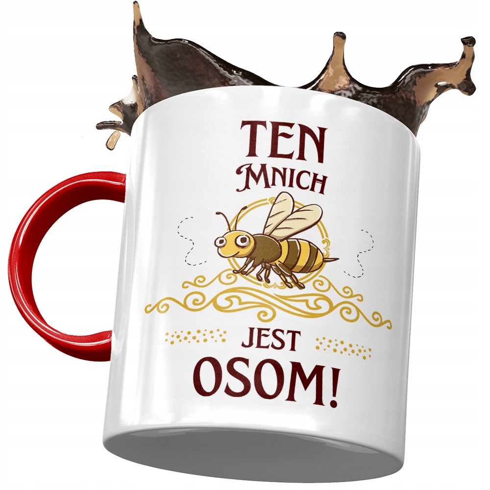 Kubek Czerwony Dla Mnicha Ten Mnich Jest Osom Z Nadrukiem Ze Zdjęciem