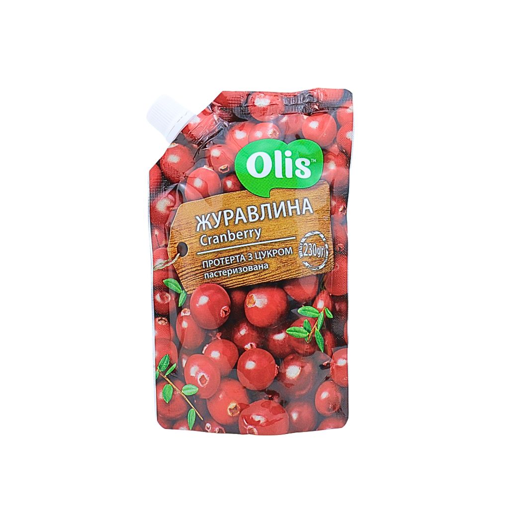 Purre zurawinowe z cukrem pasteryzowane “Olis” 230g