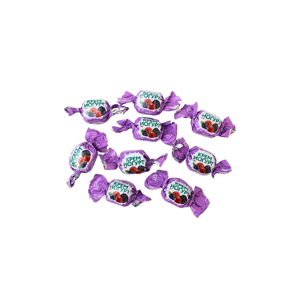 Cukierki o smaku leśnych owoców “Krem-jogurt” (100g) luz
