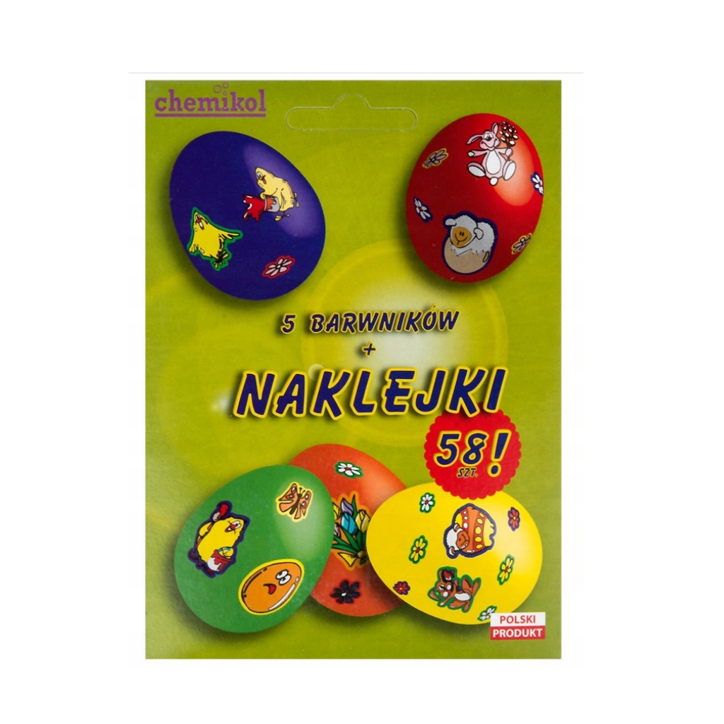 Naklejki i barwniki zestaw