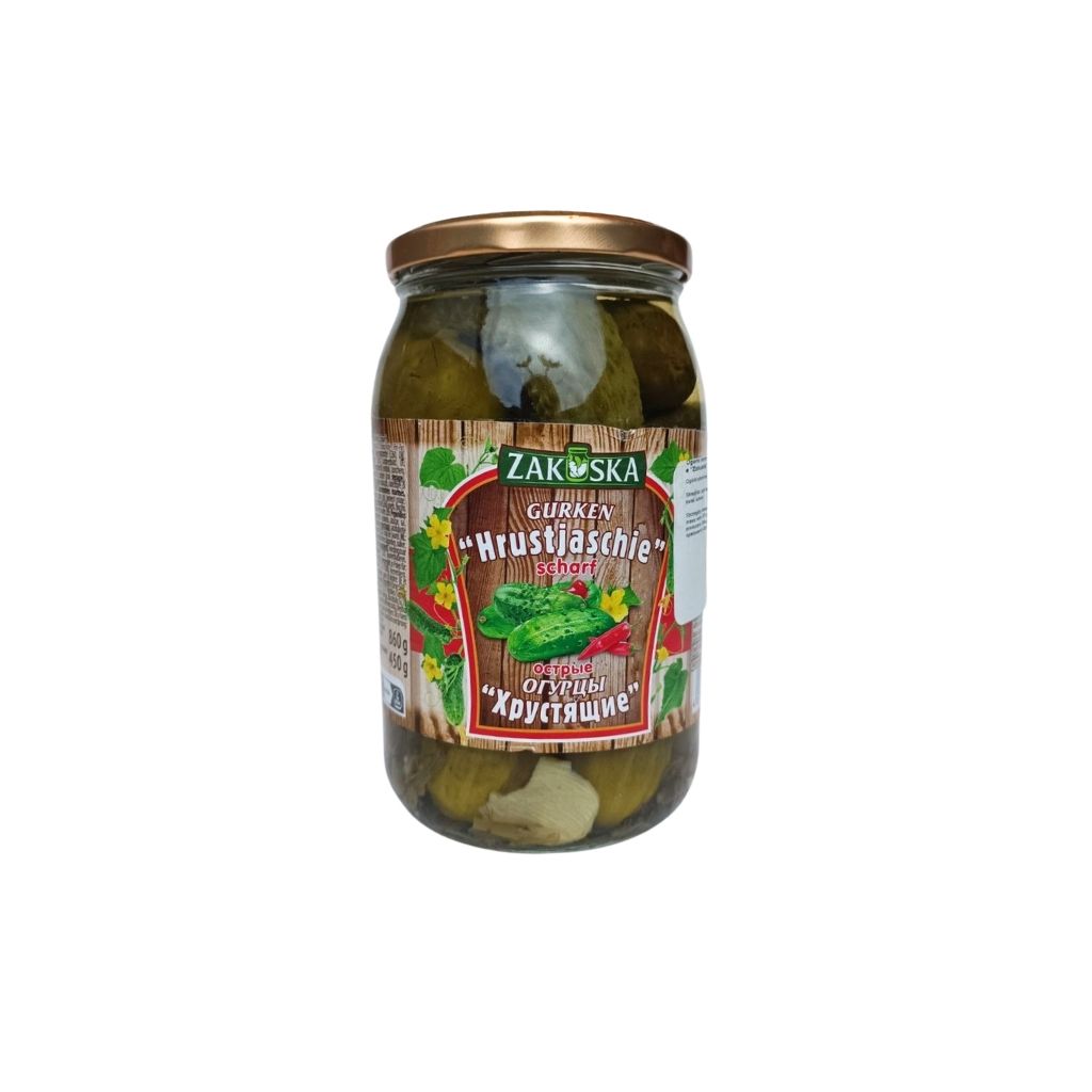 Ogórki konserwowe chrupiące pikantne “Zakuska” 860g