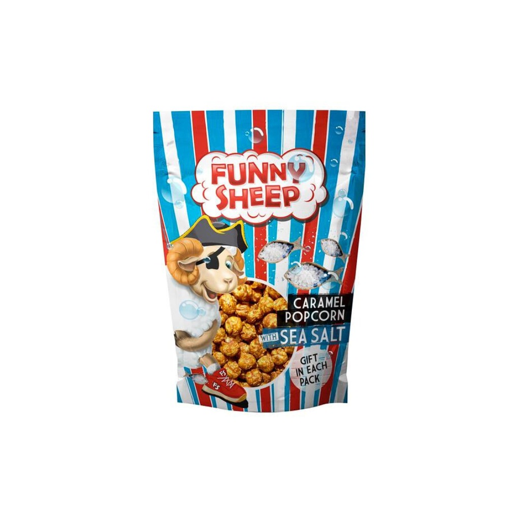 Popcorn w karamelu z solą morską “Funny Sheep” 90g