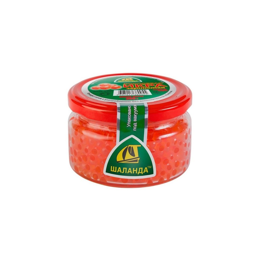 Kawior czerwony z łososia Keta “Szalanda” słoik 200g Kawior czerwony z łososia Keta “Szalanda” słoik 200g