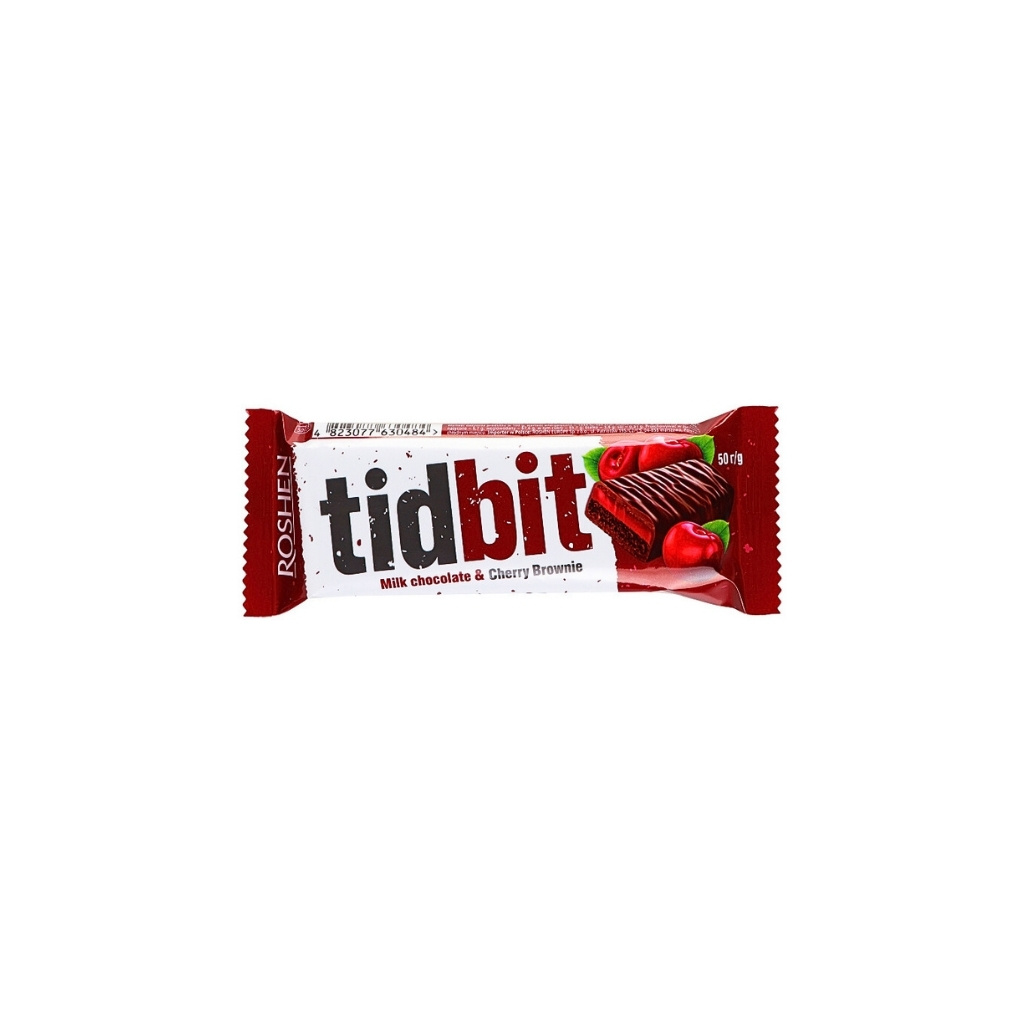 Baton Tidbit cherry brownie “Roshen” 50g