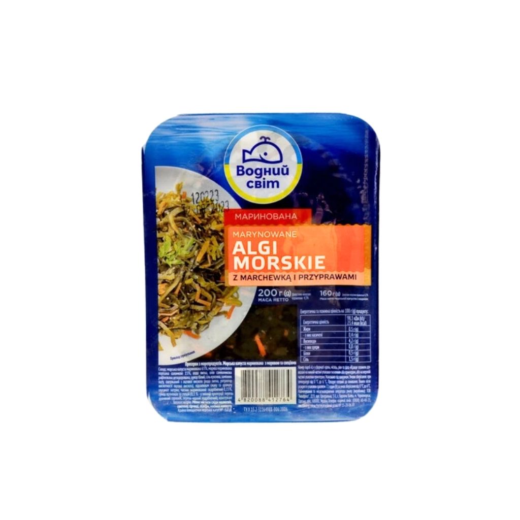 Algi morskie marynowane z marchewką i przyprawami “Wodny mir” 200g