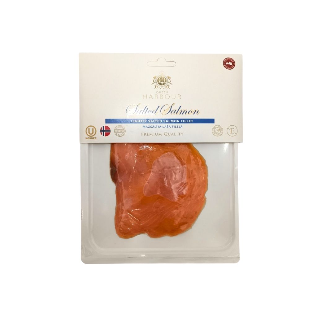 Plastry filetu z łososia słone “QUEEN HARBOUR” 100g