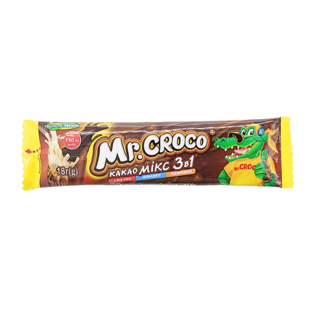 Napój kakaowy Kakao Mix 3 w 1 “Mr. Croco Złote Ziarno” 18g