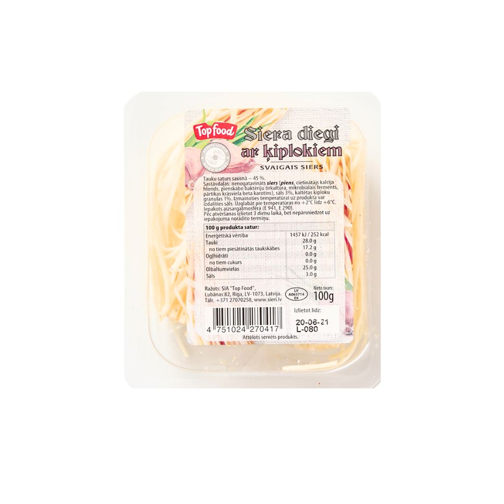 Ser warkocz z czosnkiem “Top food” 100g
