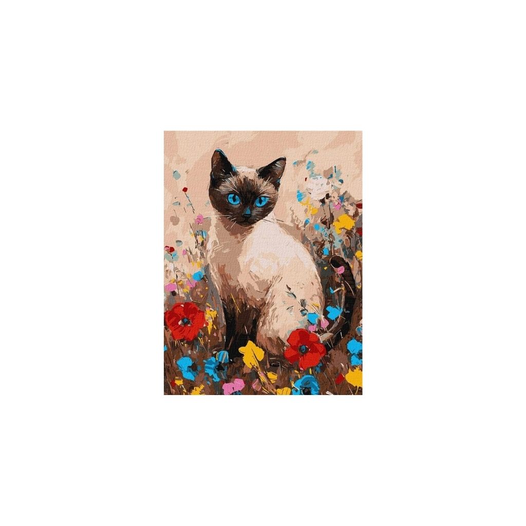 Zestaw do malowania po numerach “Kotka w Kwiatach” 30x40cm