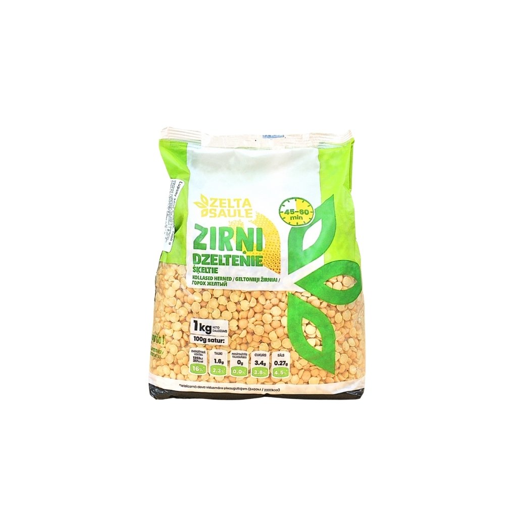 Groch żółty polówki łuskany “Zelta Saule” 1kg