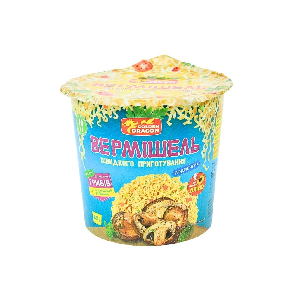 Nudle Grzyby “Golden Dragon” 80g