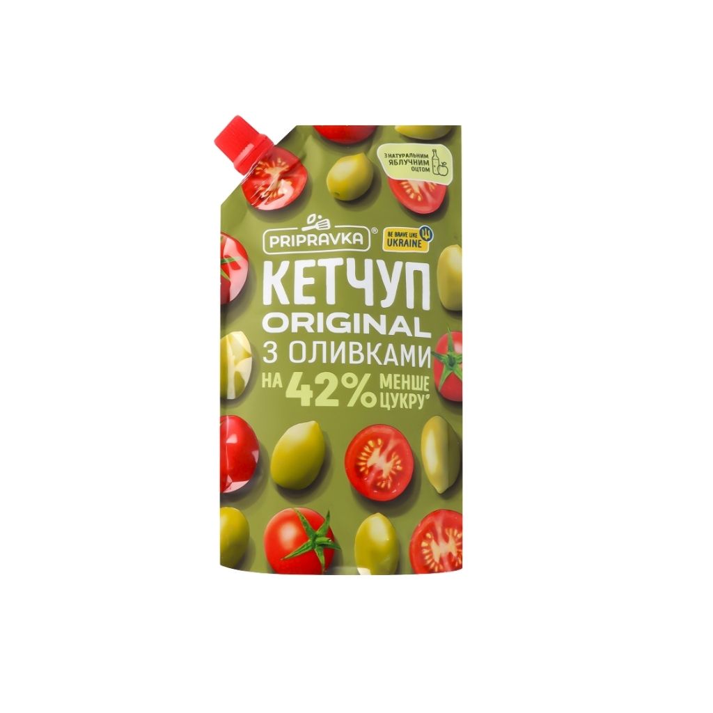Ketchup Oryginał z oliwkami “Pripravka” doypack 250g