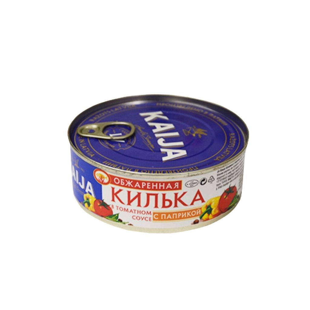 Szproty smażone w sosie pomidorowym z paprykom “Kaija” 240g