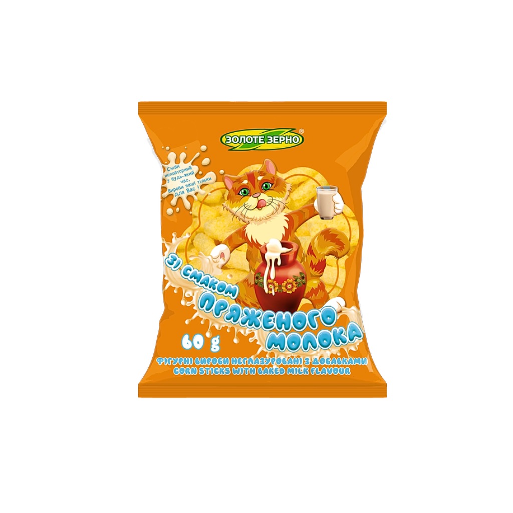 Paluszki kukurydziane o smaku pieczonego mleka “Złote Ziarno” 60g