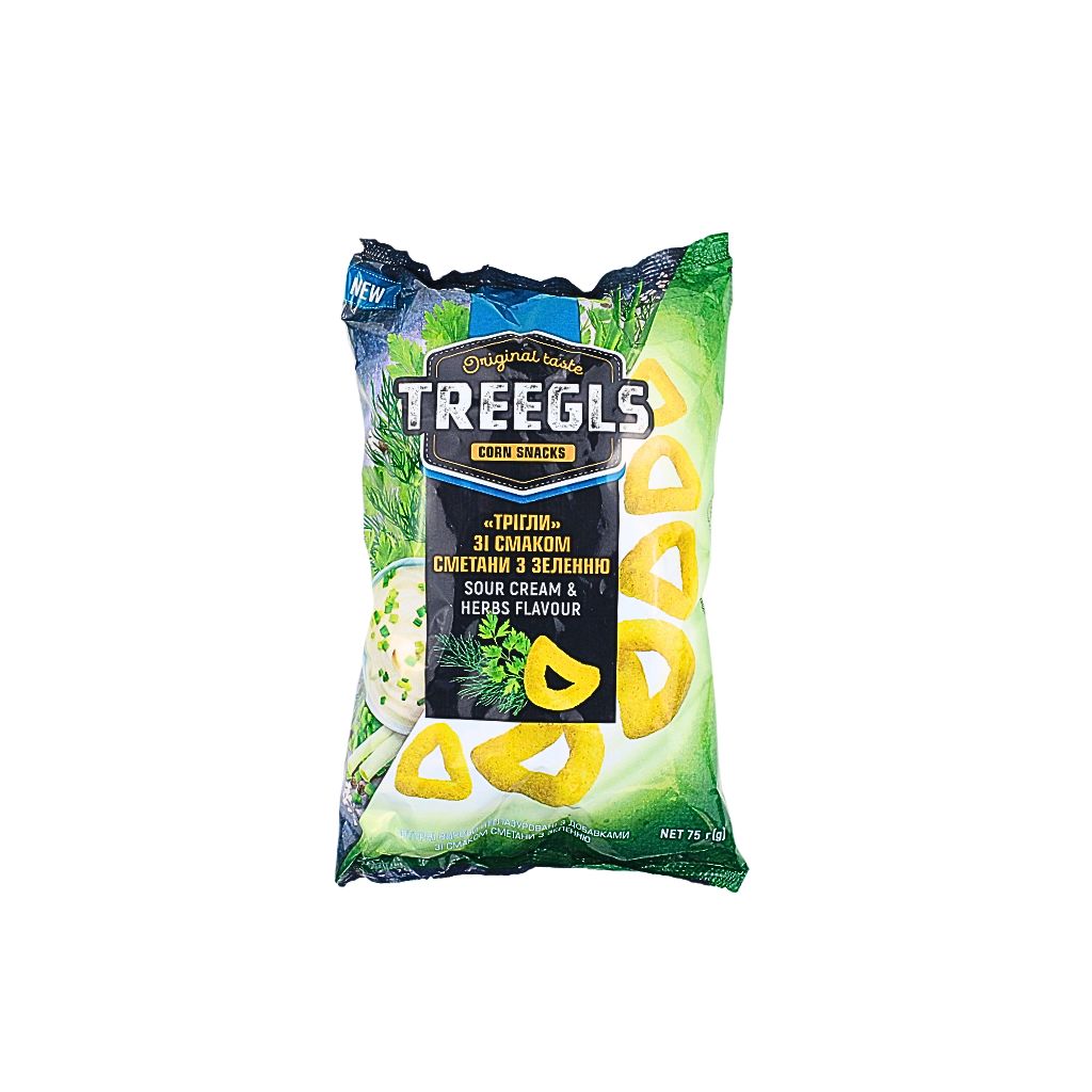 Pałuszki o smaku śmietany z zieleniną TM “Treegls Złote Ziarno” 75g