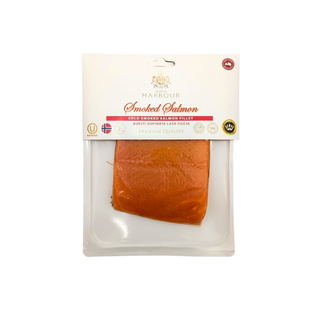 Filet z łososia wędzonego na zimno “QUEEN HARBOUR” 300g