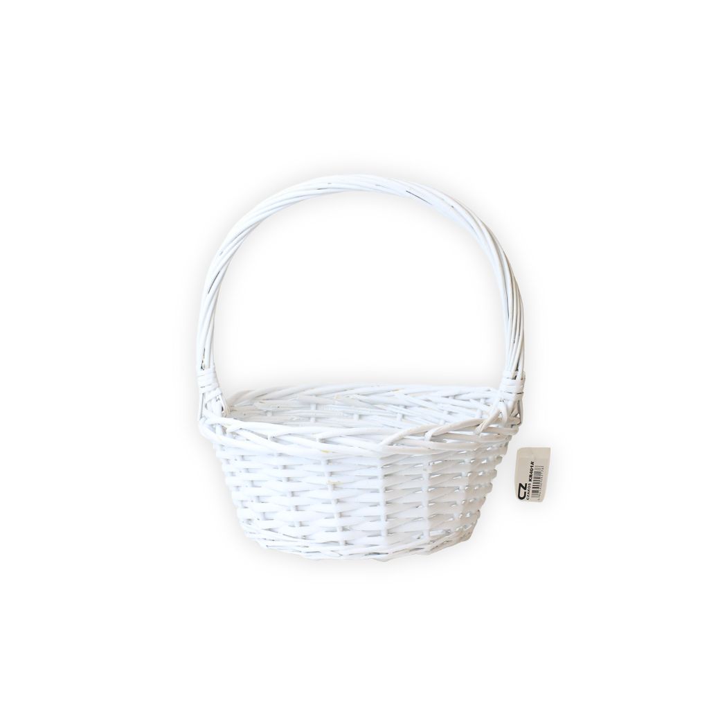Koszyczek Wiklinowy Duzy Biay KR401A