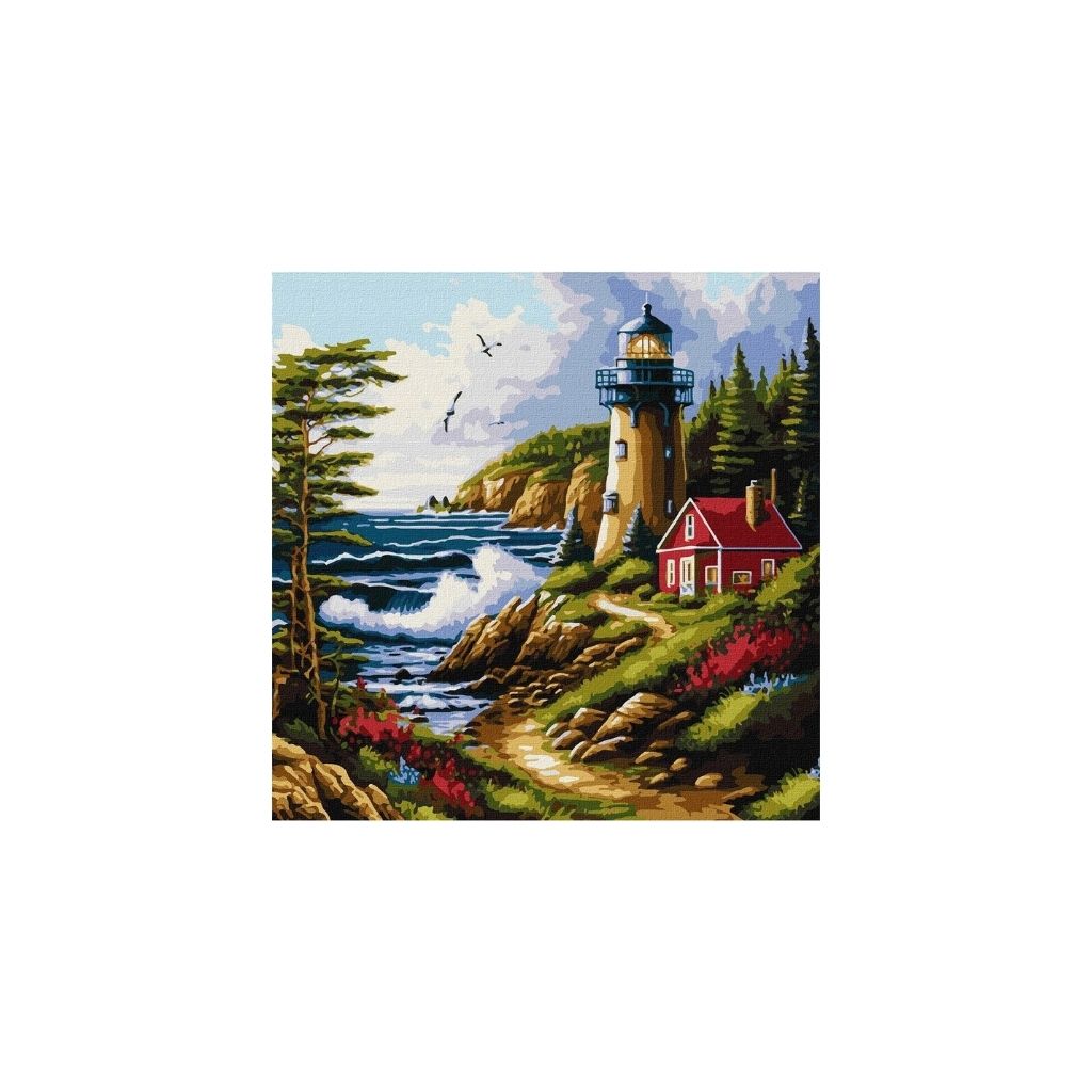 Zestaw do malowania po numerach. “Morska bryza selena” 40x40cm