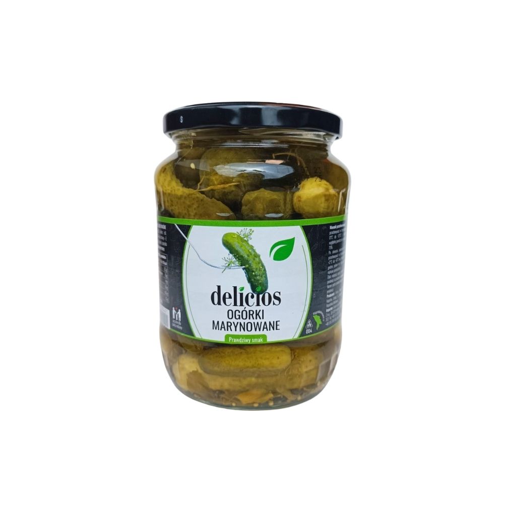 Ogórki marynowane lekko kwaśne “Delicios” 720ml