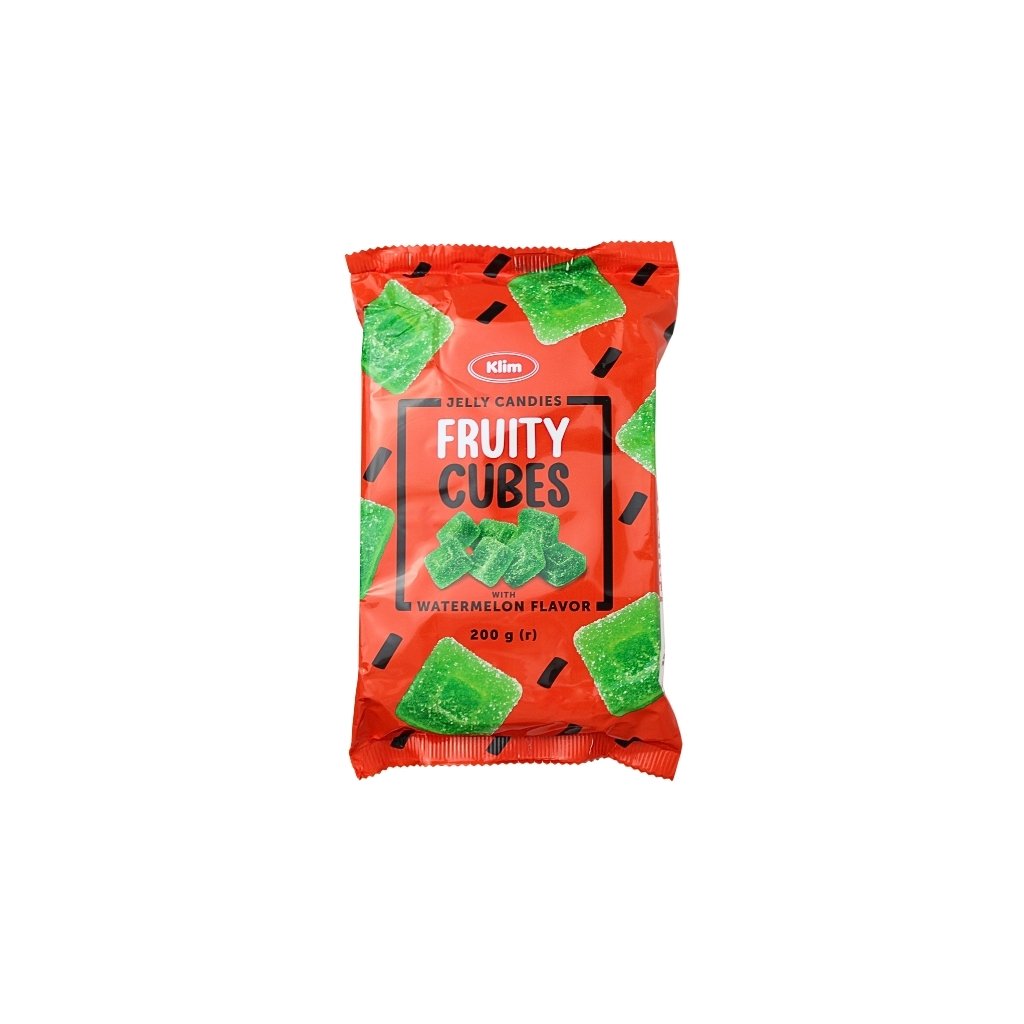 Galaretki o smaku arbuzowym “Fruity Cubes” 200g Galaretki o smaku arbuzowym “Fruity Cubes” 200g