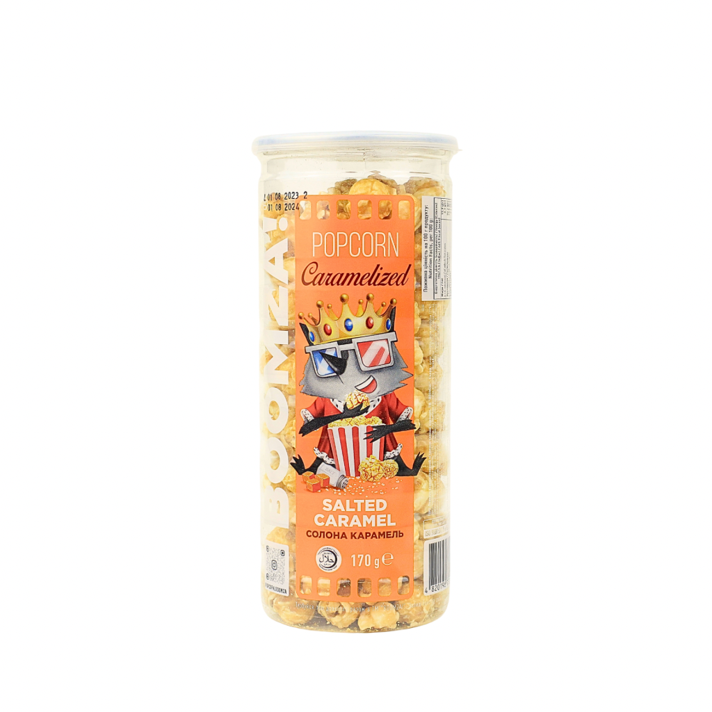 Popcorn karmelowy w rurie słony “Boomza” 170g
