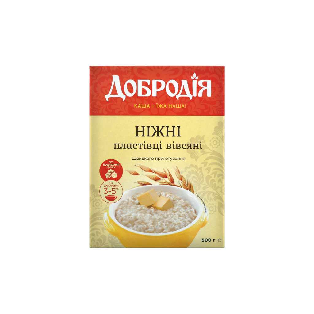 Płatki owsiane delicate oats  błyskawiczne “Dobrodiya” 500g