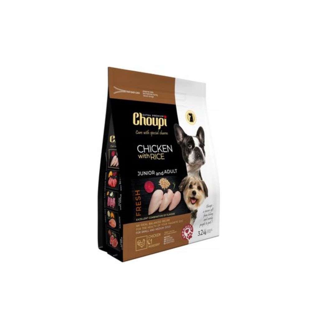 Sucha karma dla małych i średnich ras psów Kurczak z ryżem “Choupi” 3,2kg