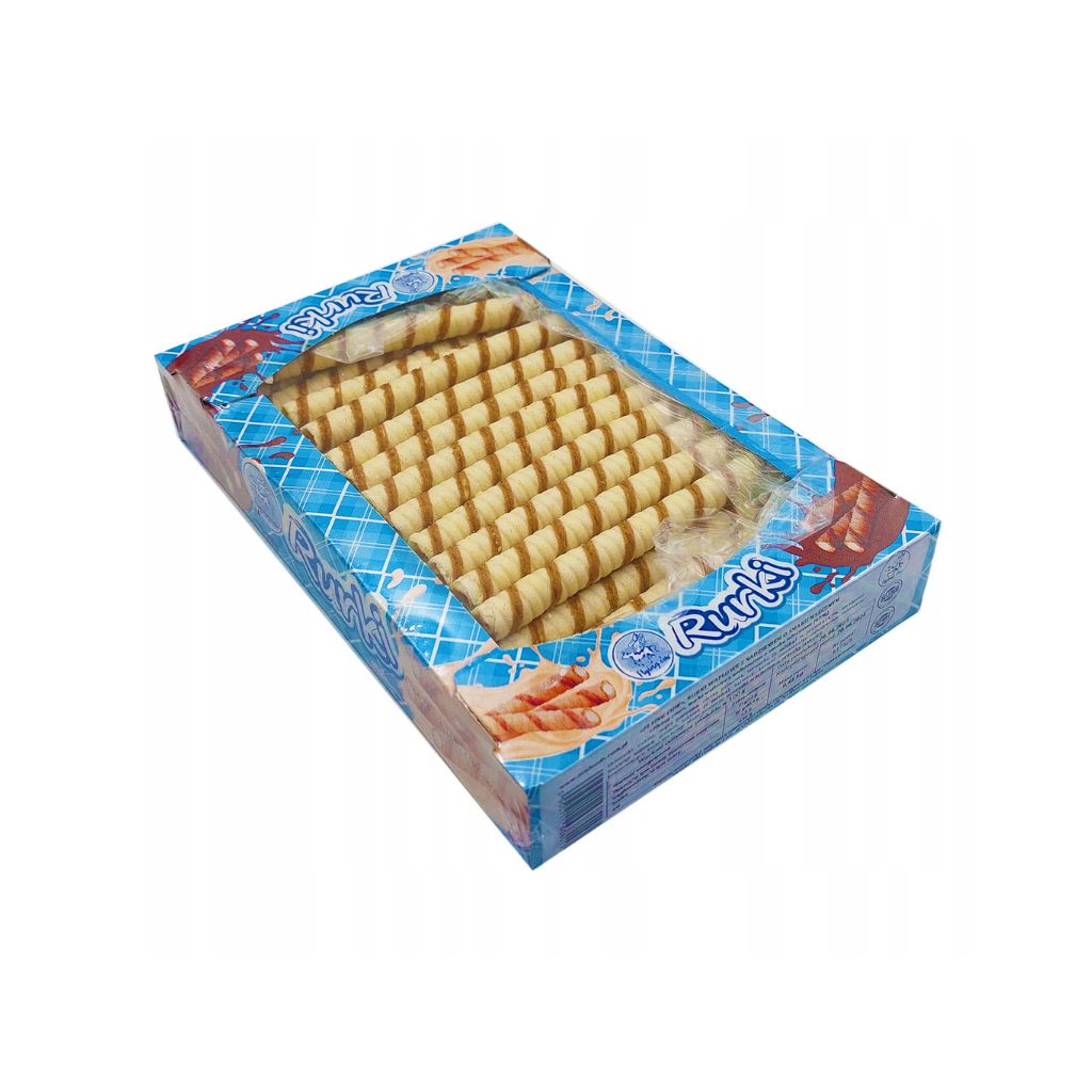 Rurki waflowe z nadzieniem o smaku mlecznym “Flying cow” 450g