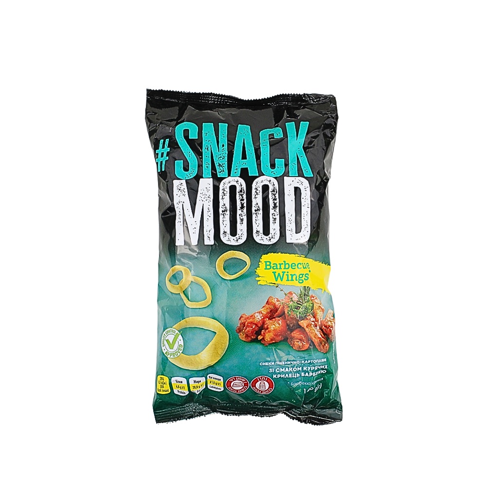 Przekąska pszenno-ziemniaczana o smaku skrzydełek bbq “Snack Mood” 140g