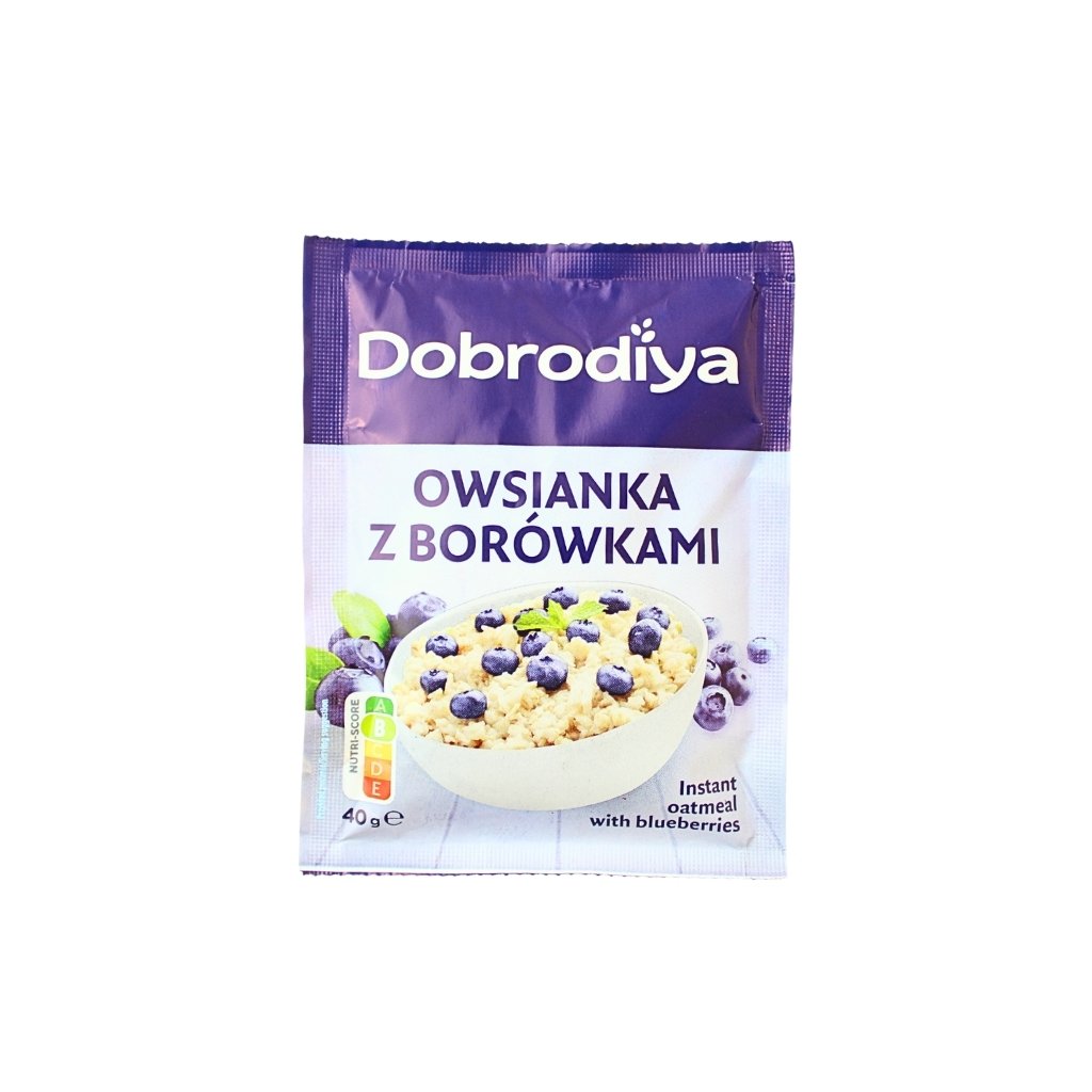 Płatki owsiane z jagodami błyskawiczne “Dobrodiya” 40g