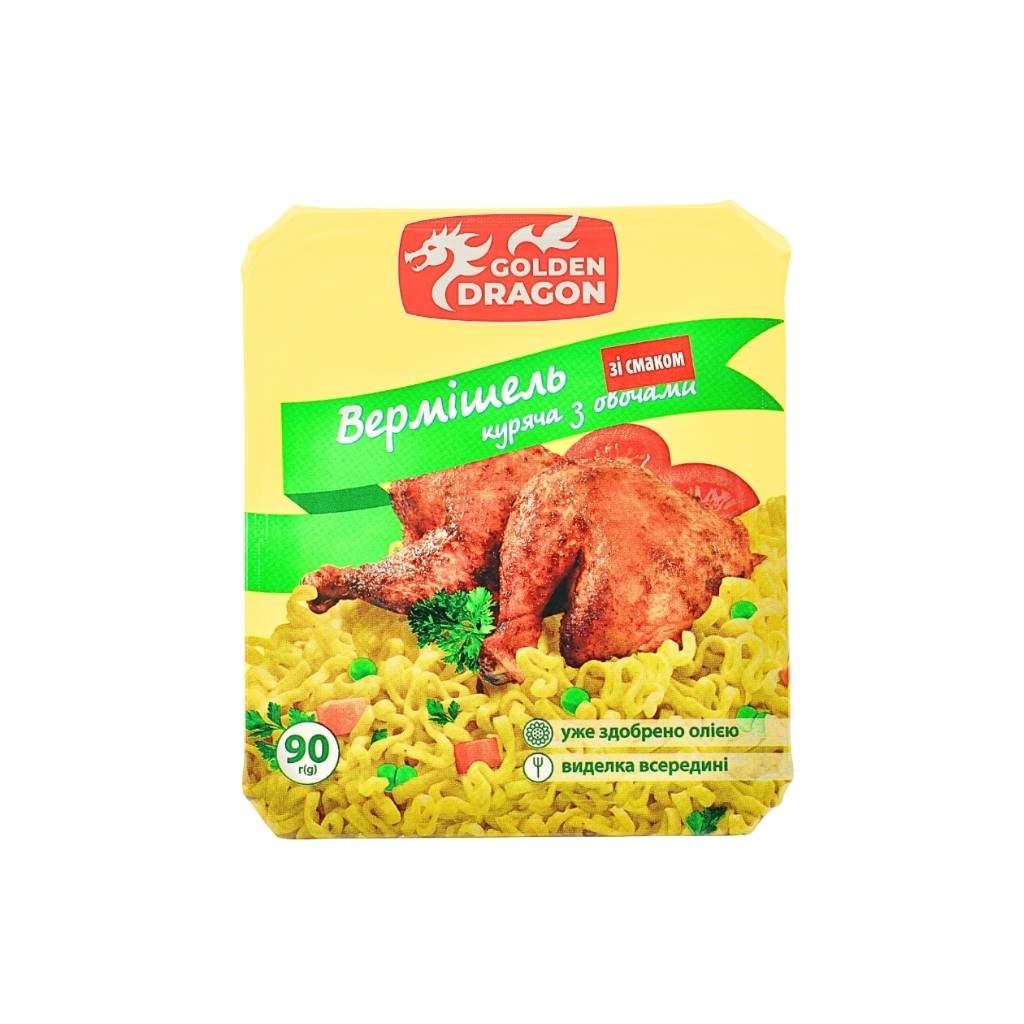 Nudle Kurczak “Golden Dragon” 80g