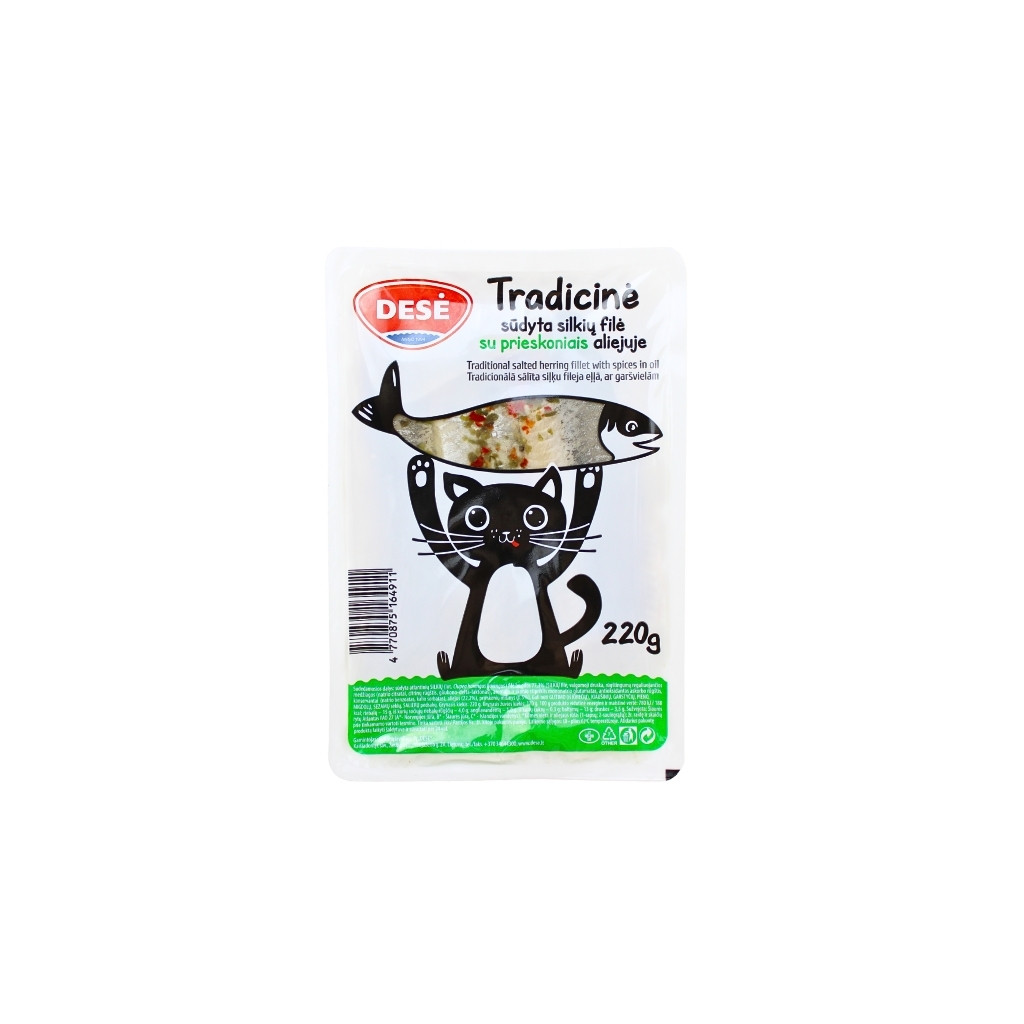 Śledż filet w oleju z przyprawami “Dese” 220g