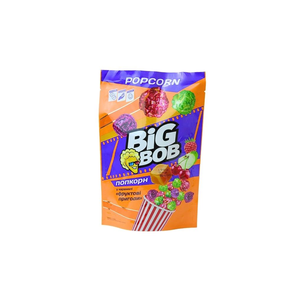 Popcorn w karmelu o smaku owocowym  Owocowe Przygody “Big Bob” 80/85g