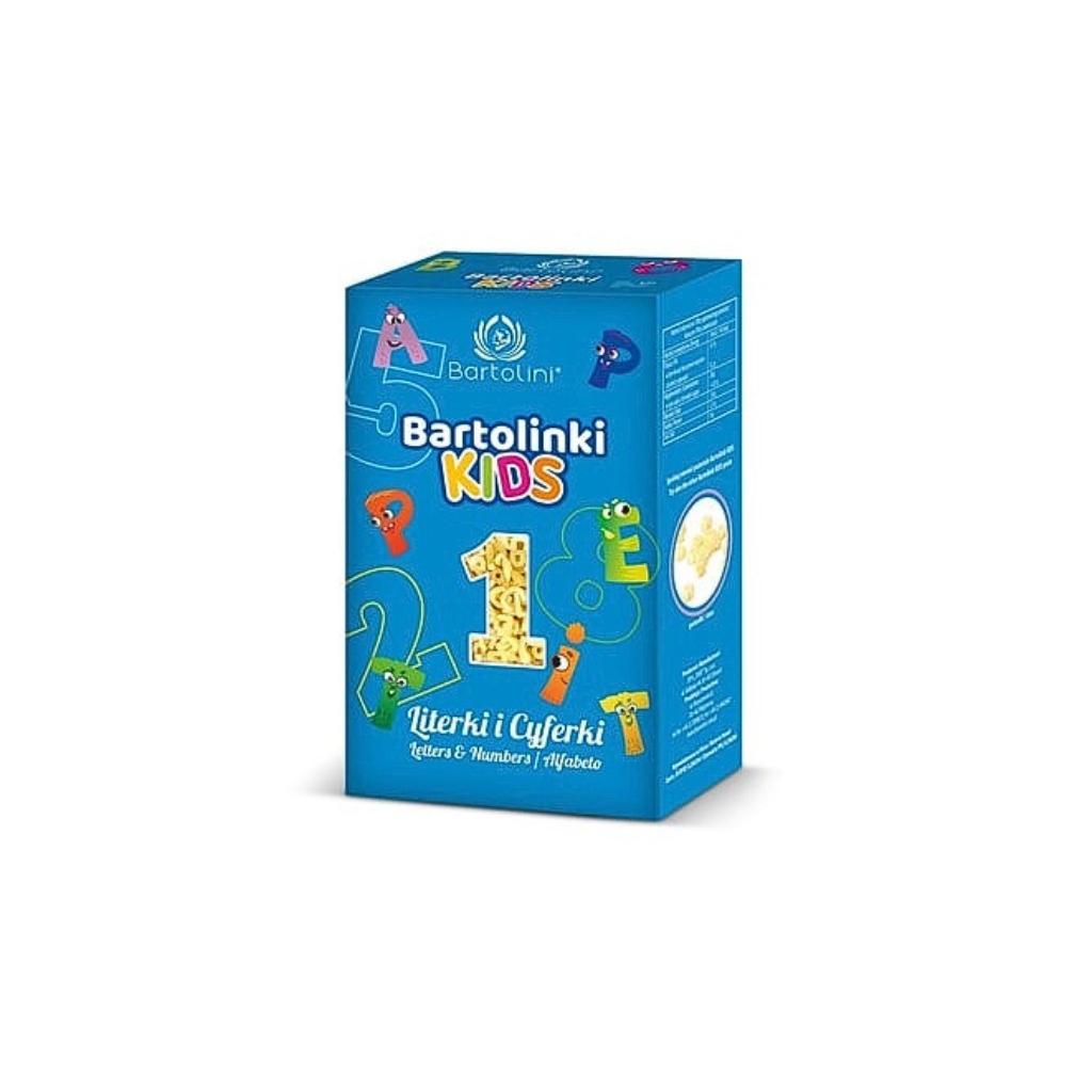 Makaron dla dzieci Literki i Cyferki ”Bartolini” 250g