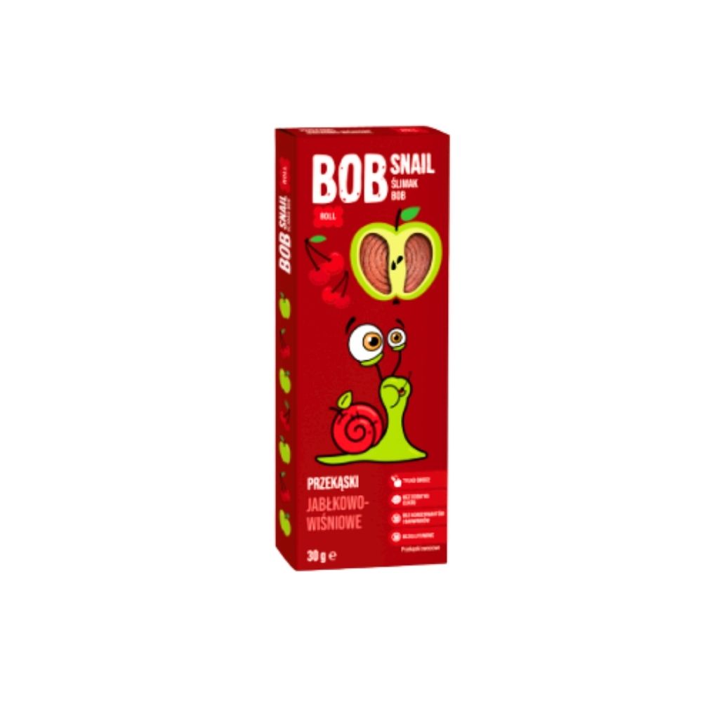 Przekąska jabłko-wiśnia ”BobSnail” 30g Przekąska jabłko-wiśnia ”BobSnail” 30g