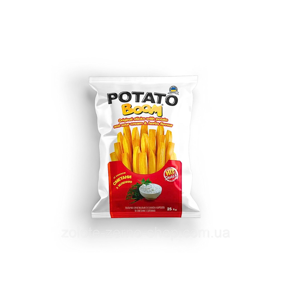 Pałuszki o smaku ziemniaków i śmietany z zieleniną “Potato boom Złote Ziarno” 25g