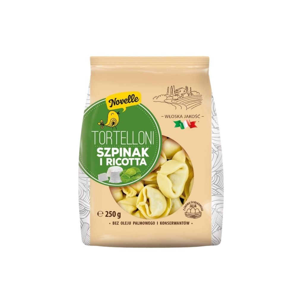 Tortellini ze szpinakiem i riccotą “Novelle” 250g