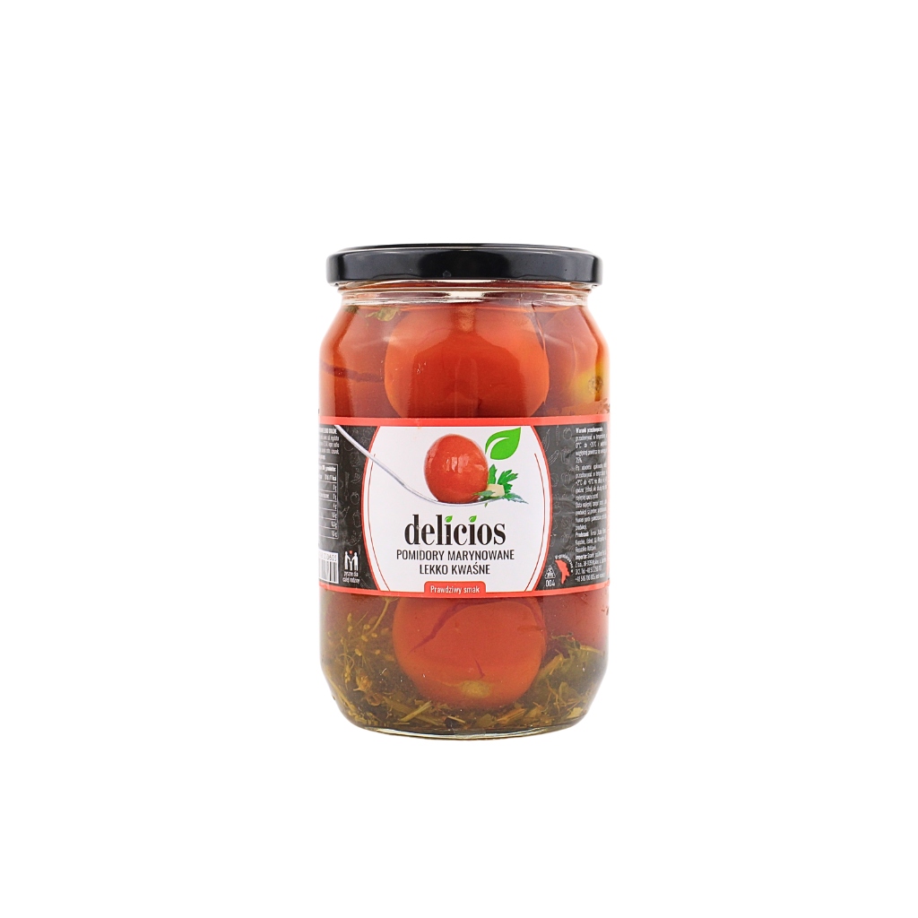 Pomidory marynowane lekko kwaśne “Delicios” 720ml