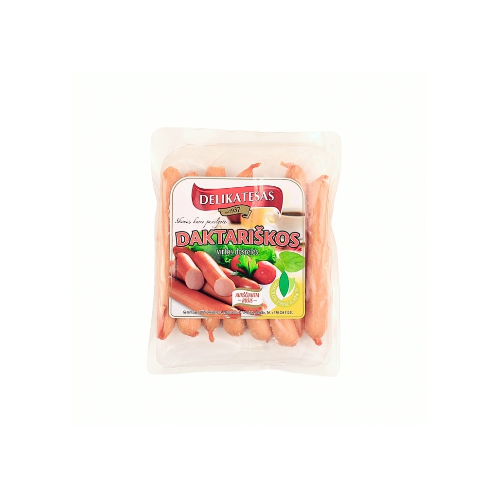 Parówki gotowane Doktorskie “Delikatesas” 250g
