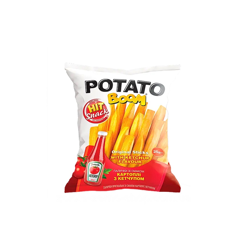 Pałuszki o smaku ziemniaków i ketchupu “Potato boom Złote Ziarno” 25g